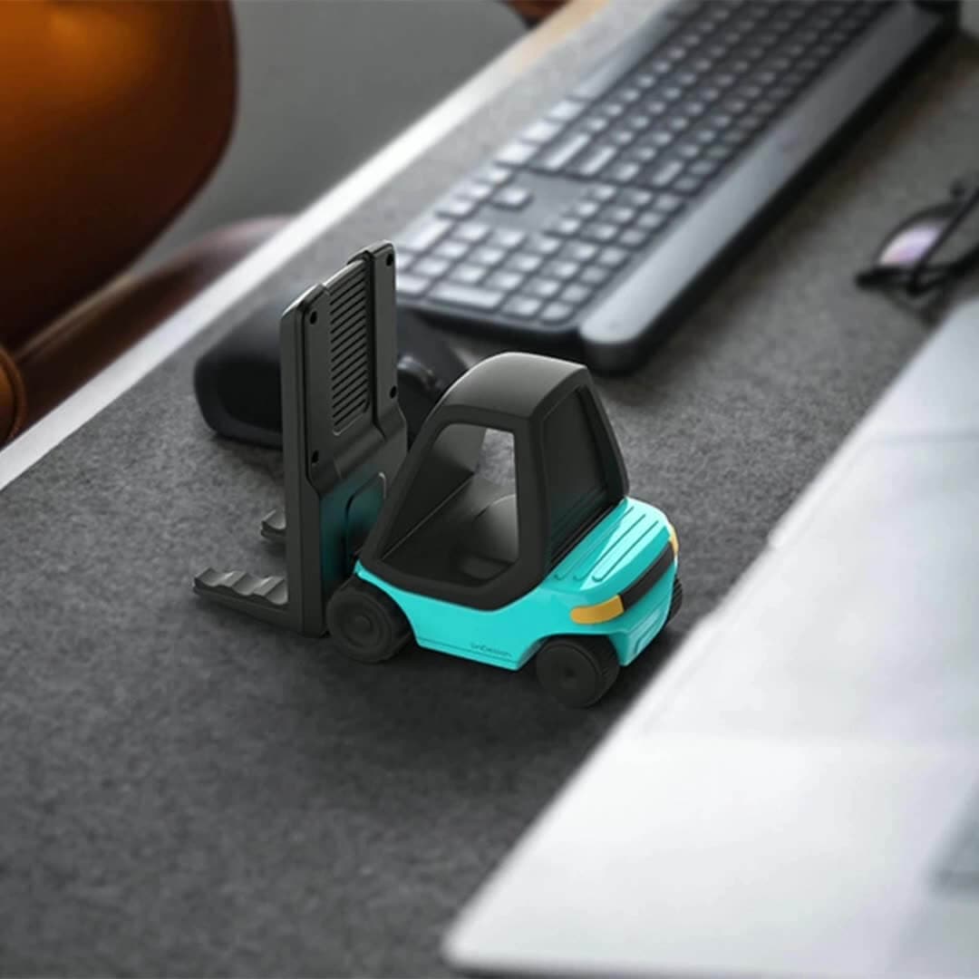 Forklift Truck phone stand holder for desk wireless charger for iPhone Android phones