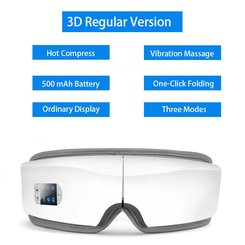 4D Smart Airbag Vibration Eye Massager for Dark Circles Eye Care Heating Bluetooth Music Relieves Fatigue Rechargeable Eye Care Machine with 5 Modes Relax and Reduce Eye Strain